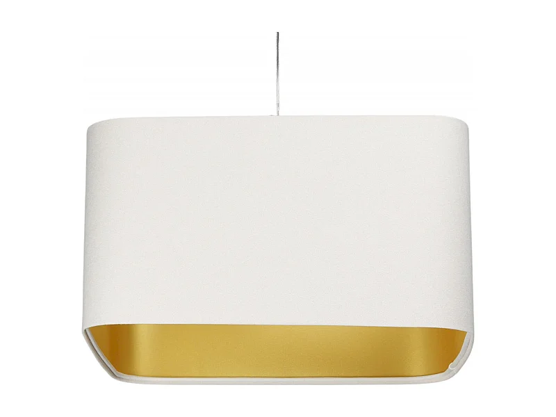 Suspension élégante touché velours doux et détails dorés - Hauteur 25 cm