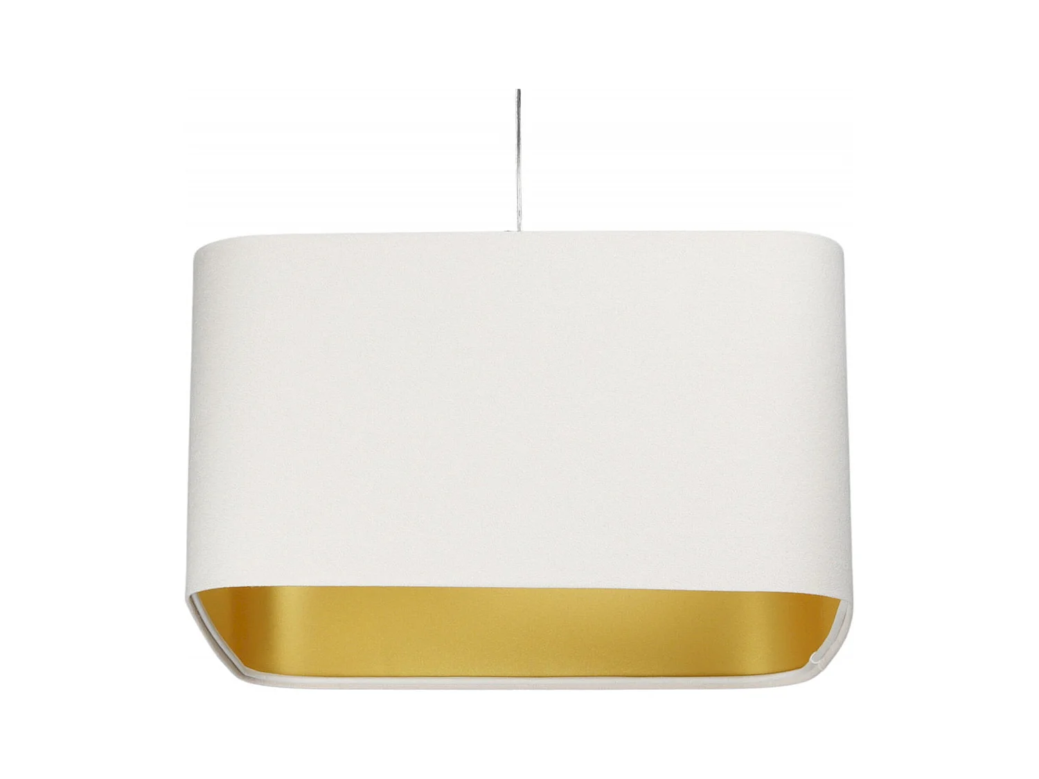 Suspension élégante touché velours doux et détails dorés - Hauteur 25 cm