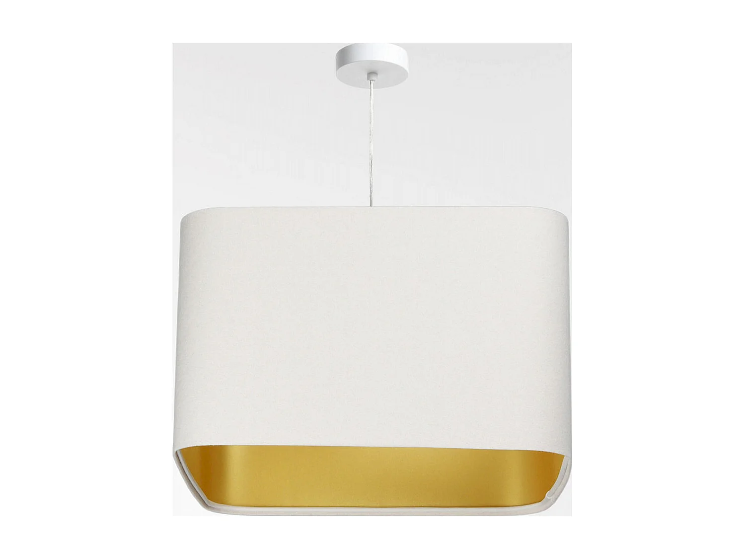 Suspension élégante touché velours doux et détails dorés - Hauteur 25 cm