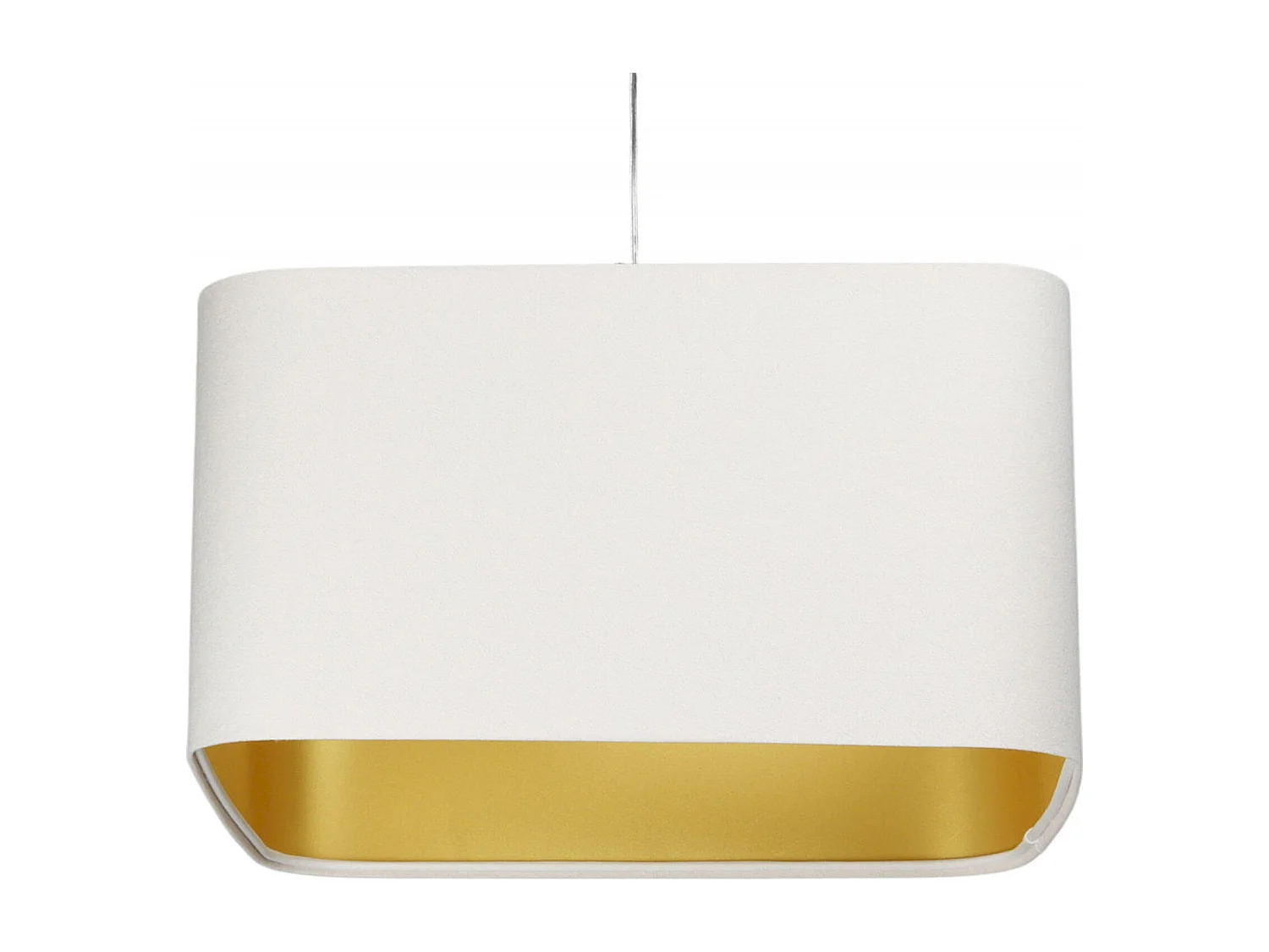 Suspension élégante touché velours doux et détails dorés - Hauteur 25 cm