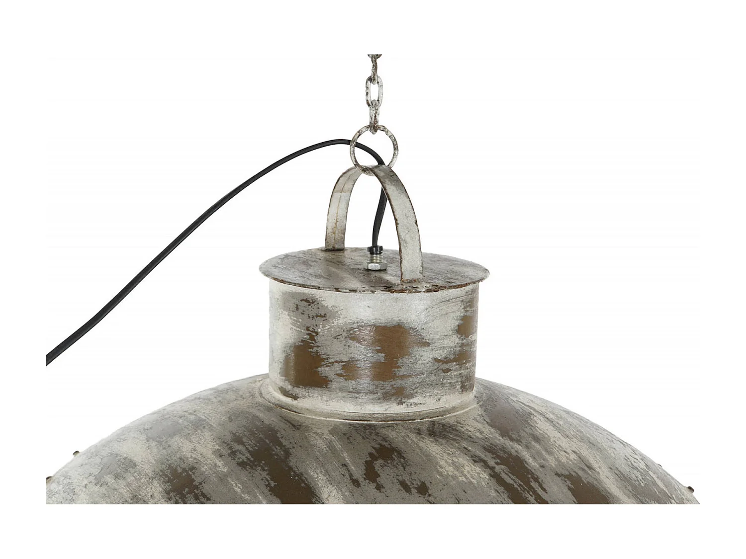 Suspension industrielle gris effet patiné élégant