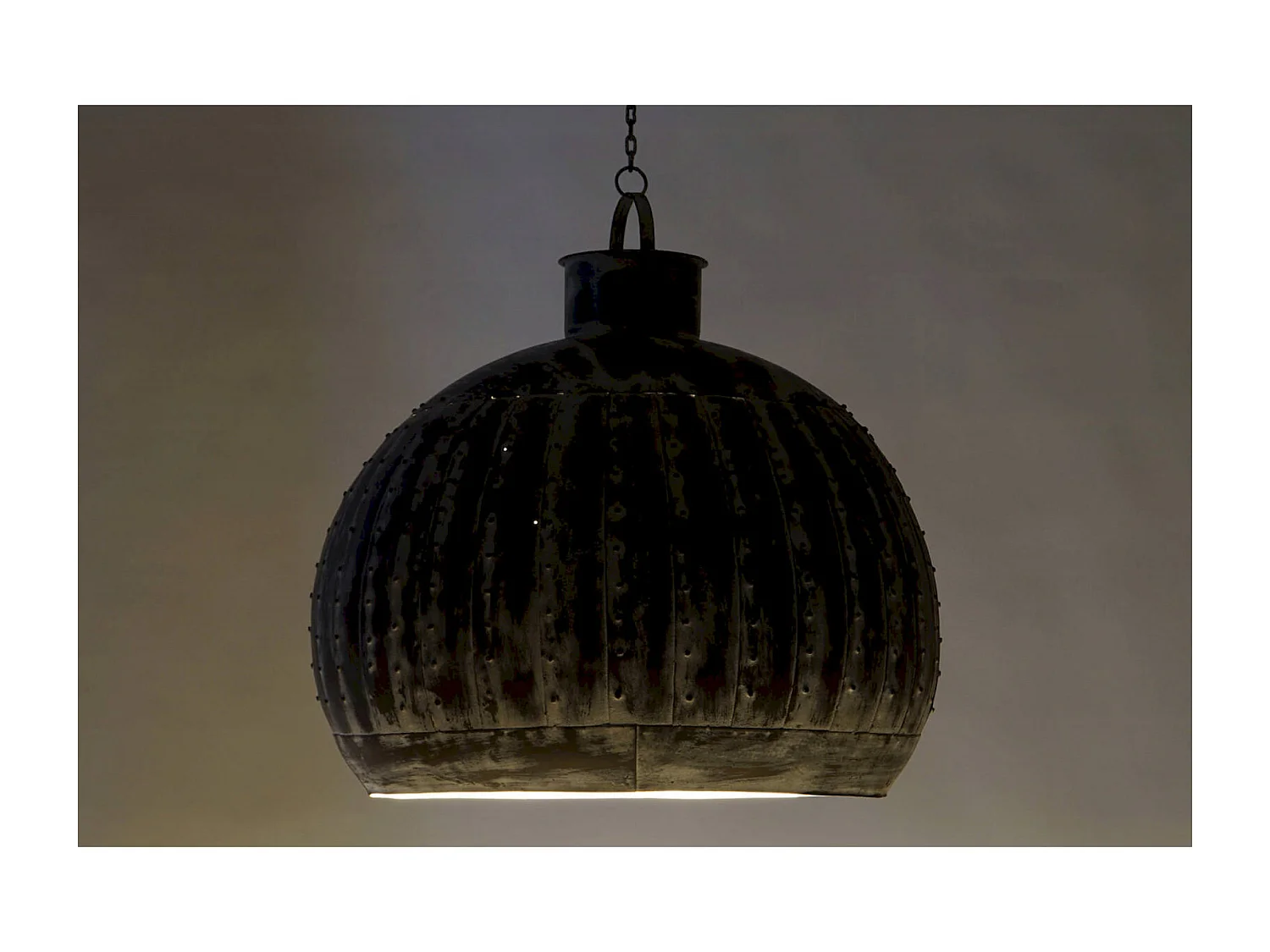 Suspension industrielle gris effet patiné élégant