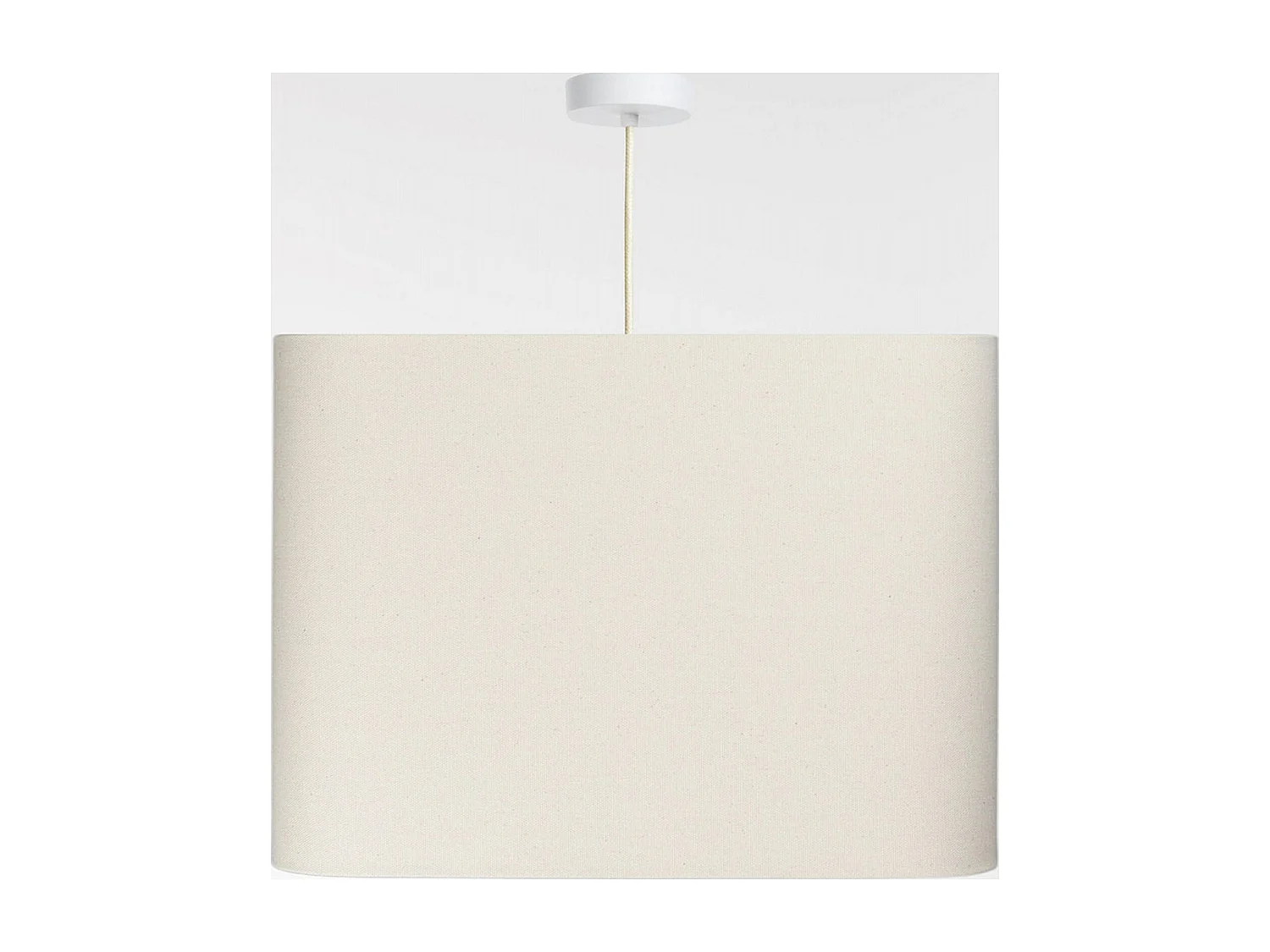Suspension élégante en lin beige - Hauteur 25 cm