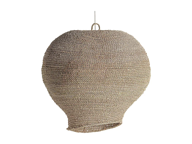 Suspension boho chic marron en palme