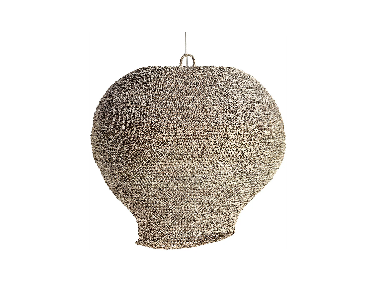 Suspension boho chic marron en palme