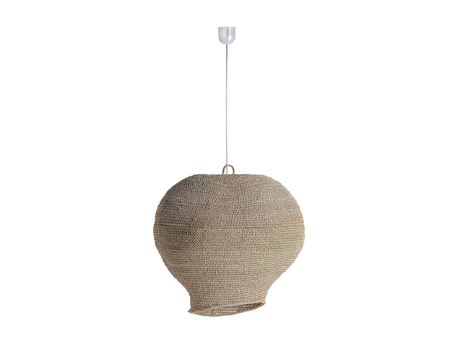 Suspension boho chic marron en palme