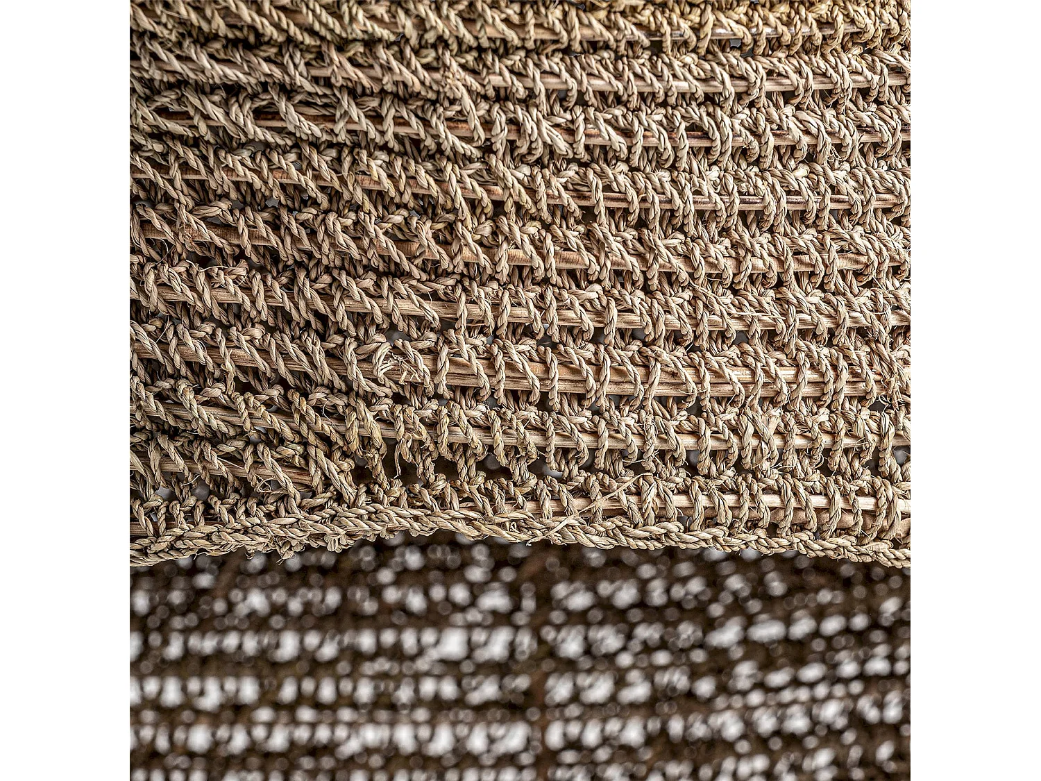 Suspension boho chic marron en palme