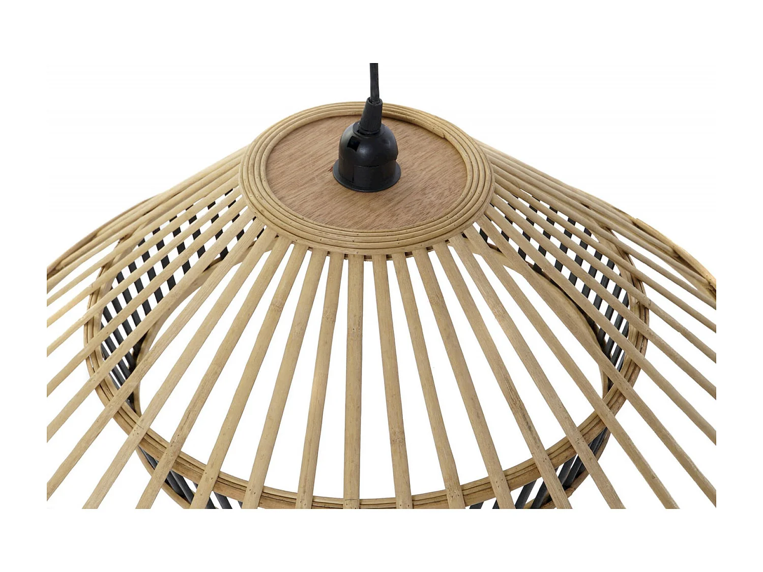 Suspension éclat bambou marron intérieur chic