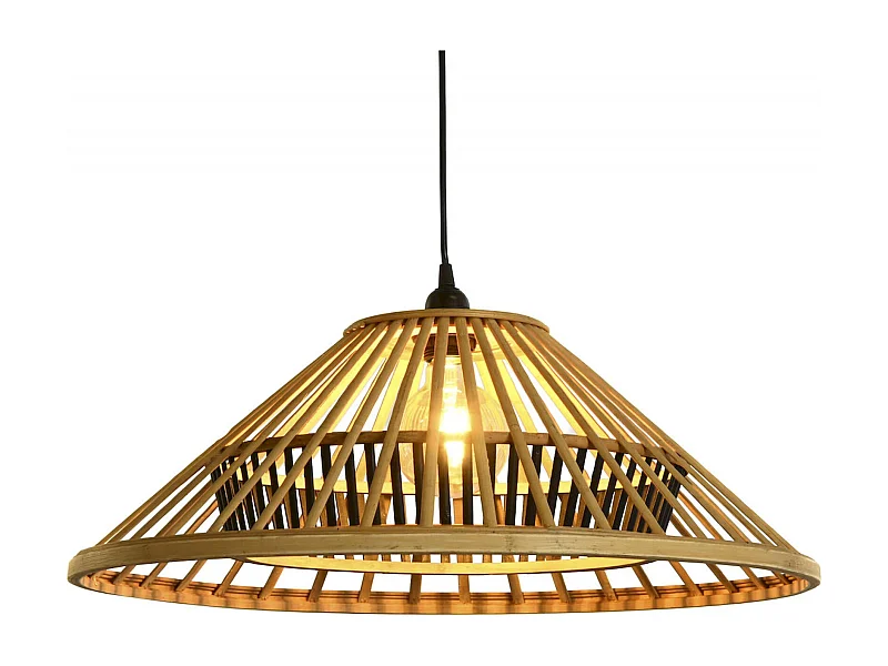 Suspension éclat bambou marron intérieur chic