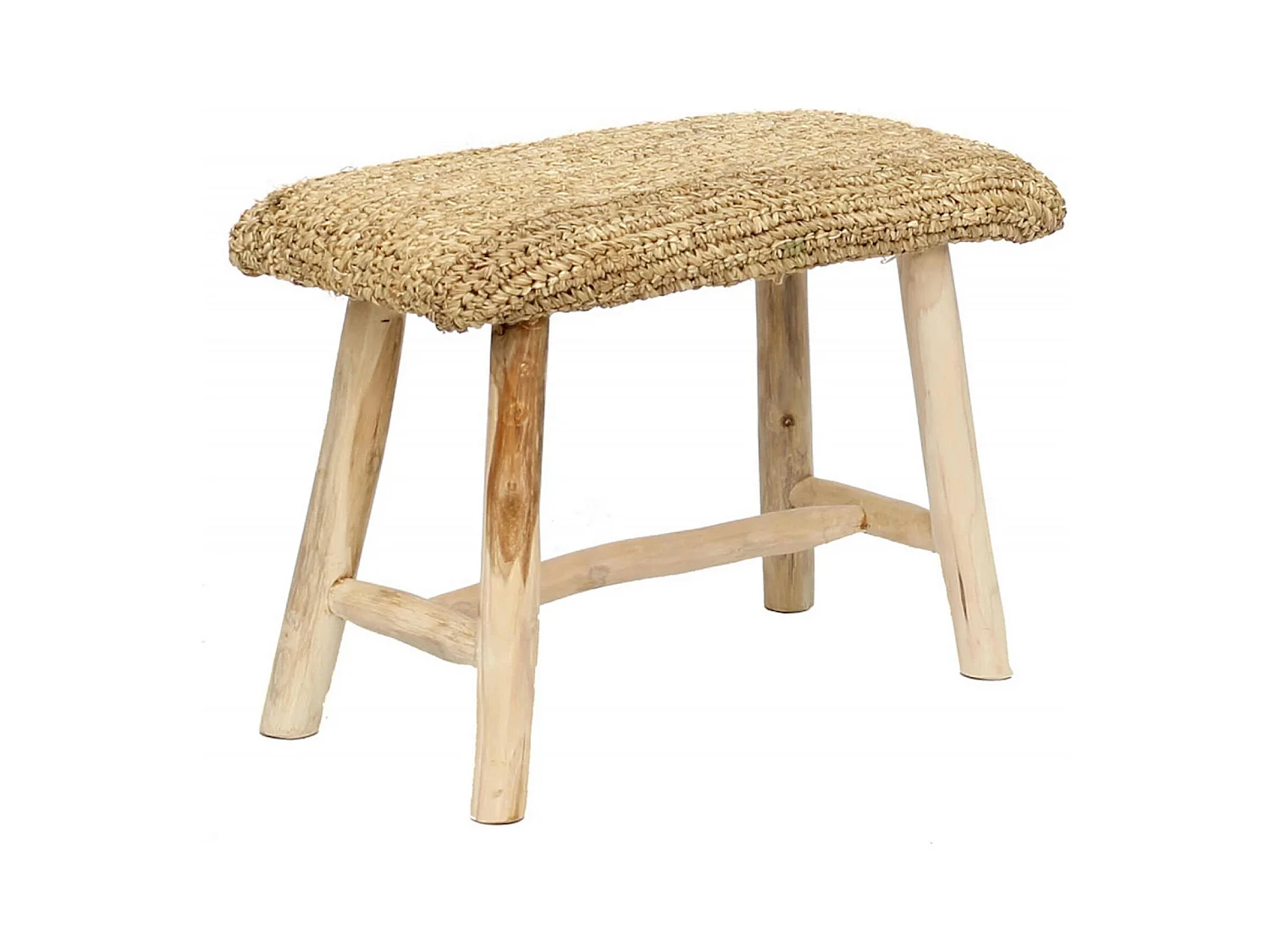 Banc raphia élégant pour intérieur cosy