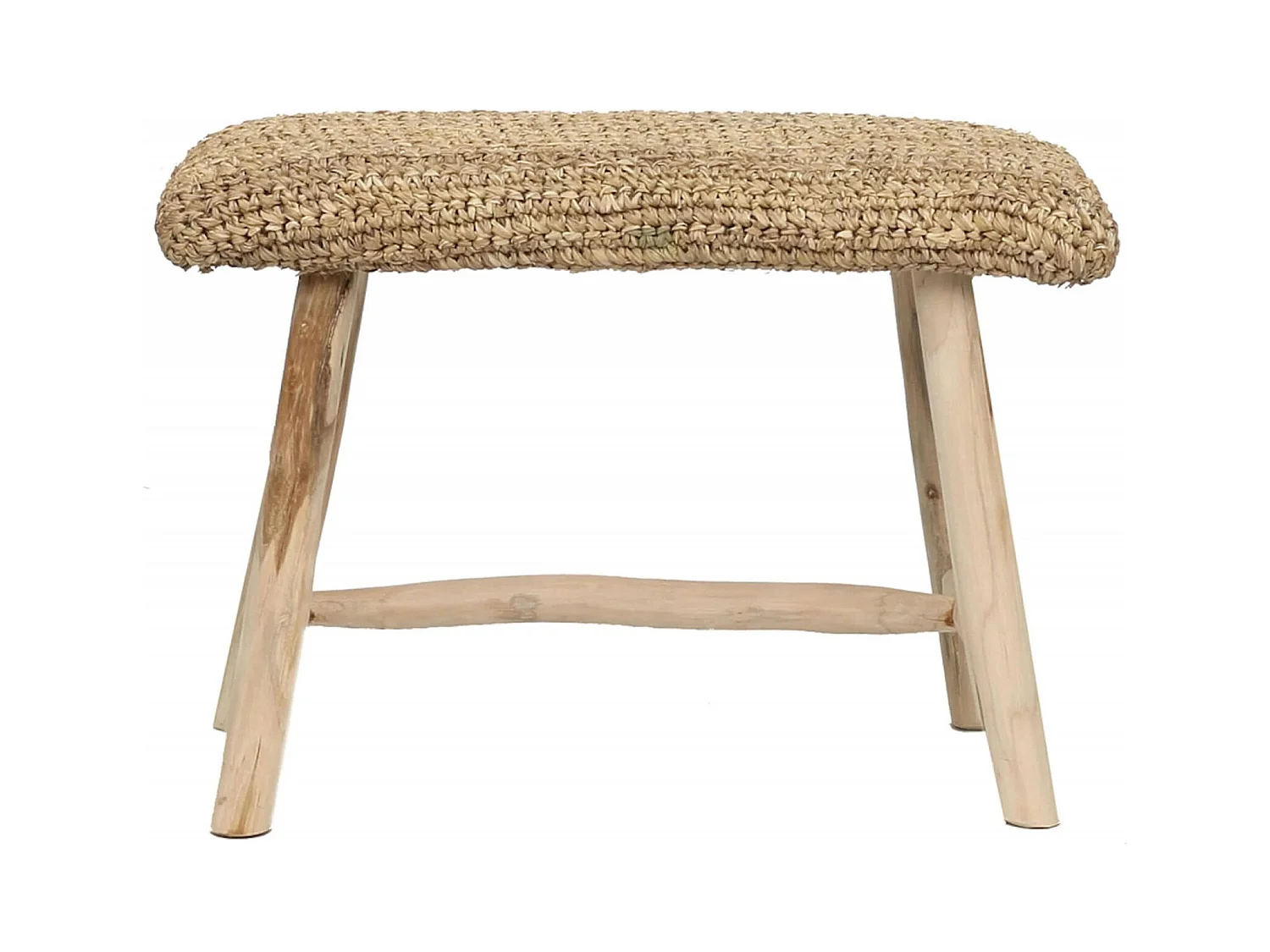 Banc raphia élégant pour intérieur cosy