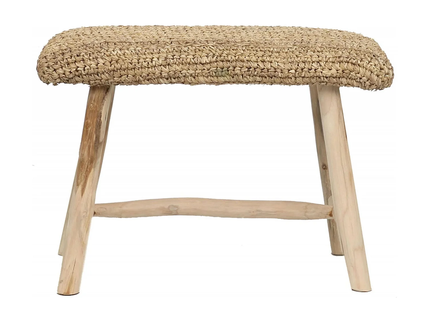 Banc raphia élégant pour intérieur cosy
