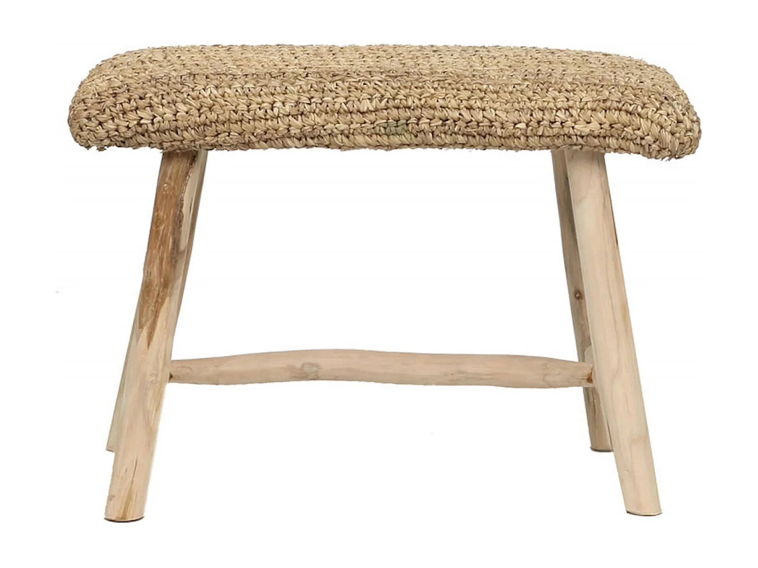Banc raphia élégant pour intérieur cosy