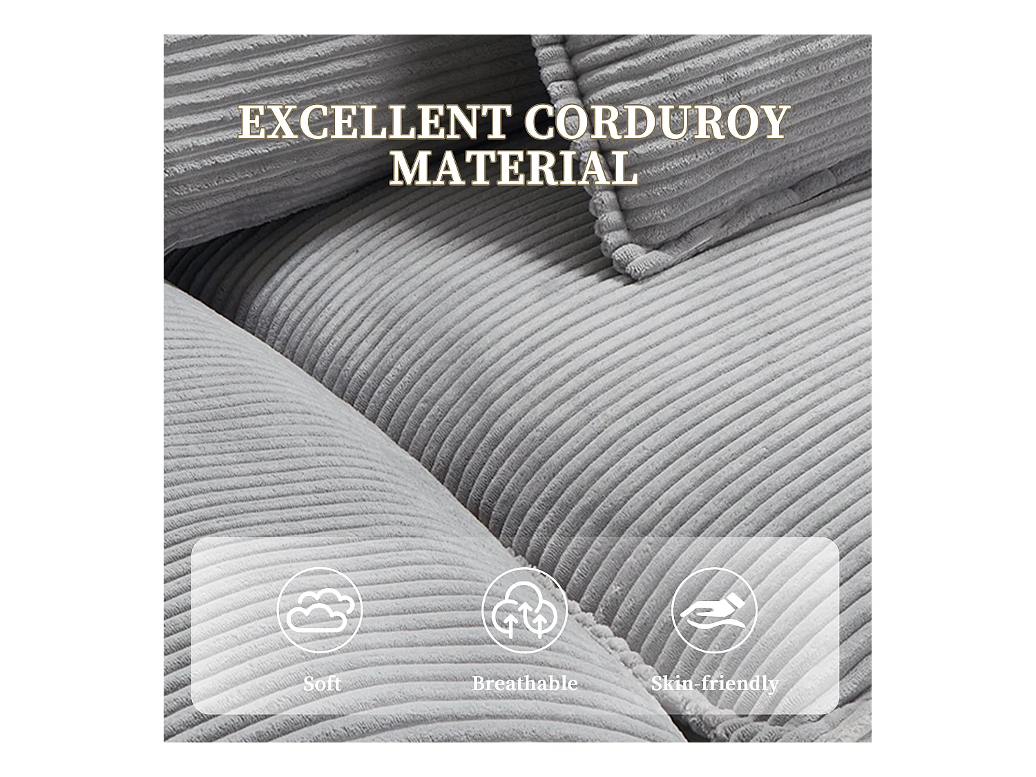 Canapé 2 places en velours gris – dossier inclinable et convertible en lit - 2 coussins inclus - idéal pour salon ou bureau