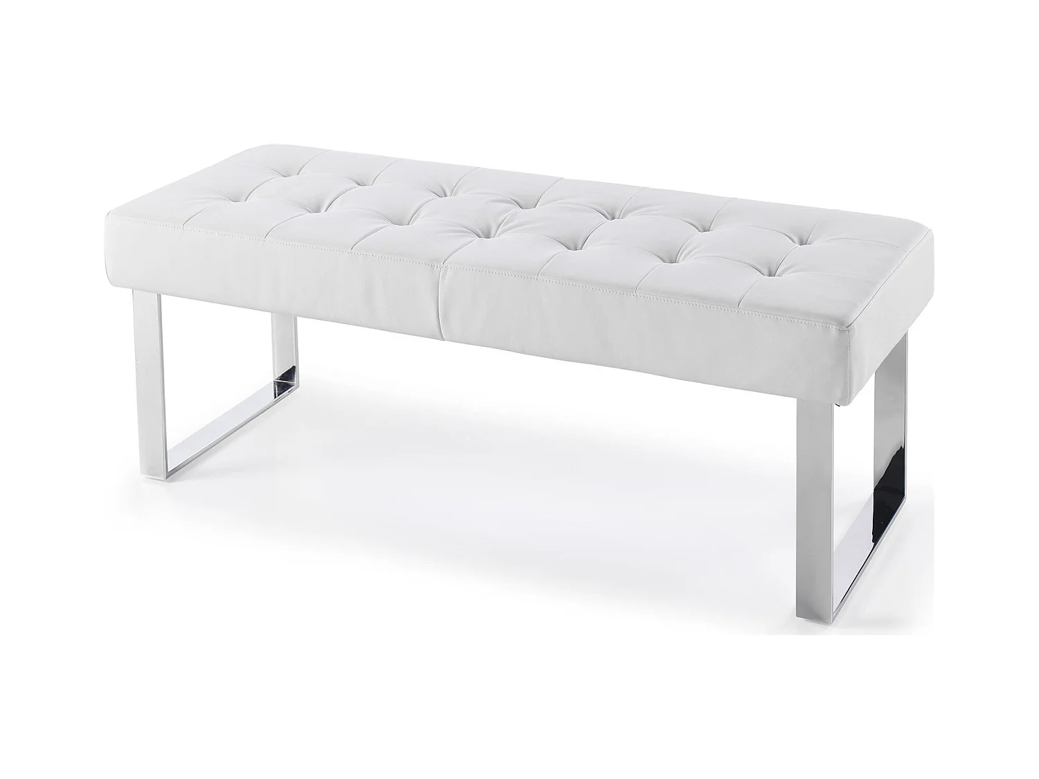 Banc rembourré structure acier inoxydable