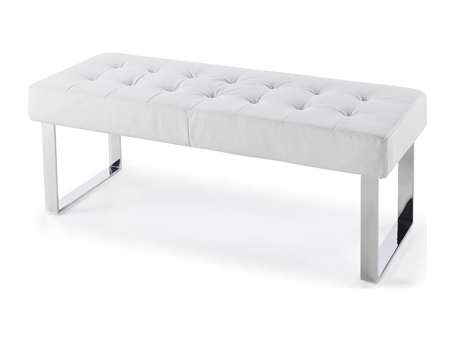 Banc rembourré structure acier inoxydable