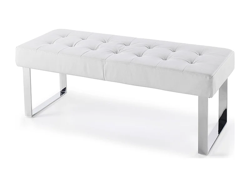 Banc rembourré structure acier inoxydable