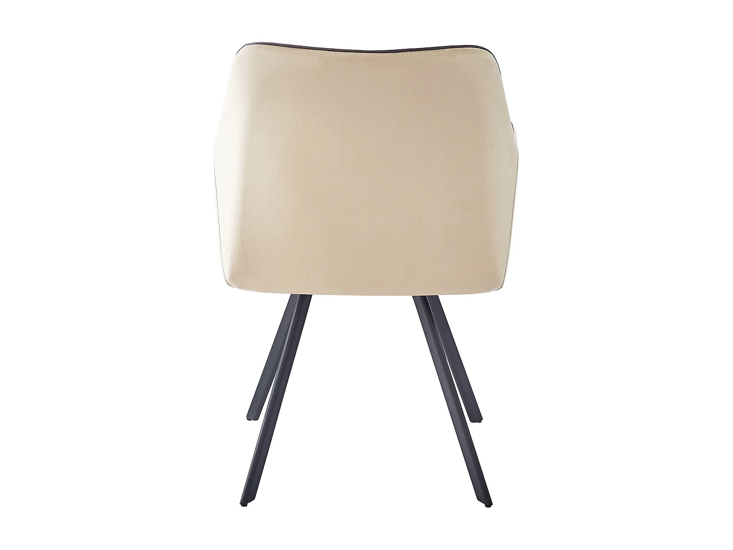 Chaise en Velours Ambre avec Dossier Surpiqué - Style Moderne et Élégant