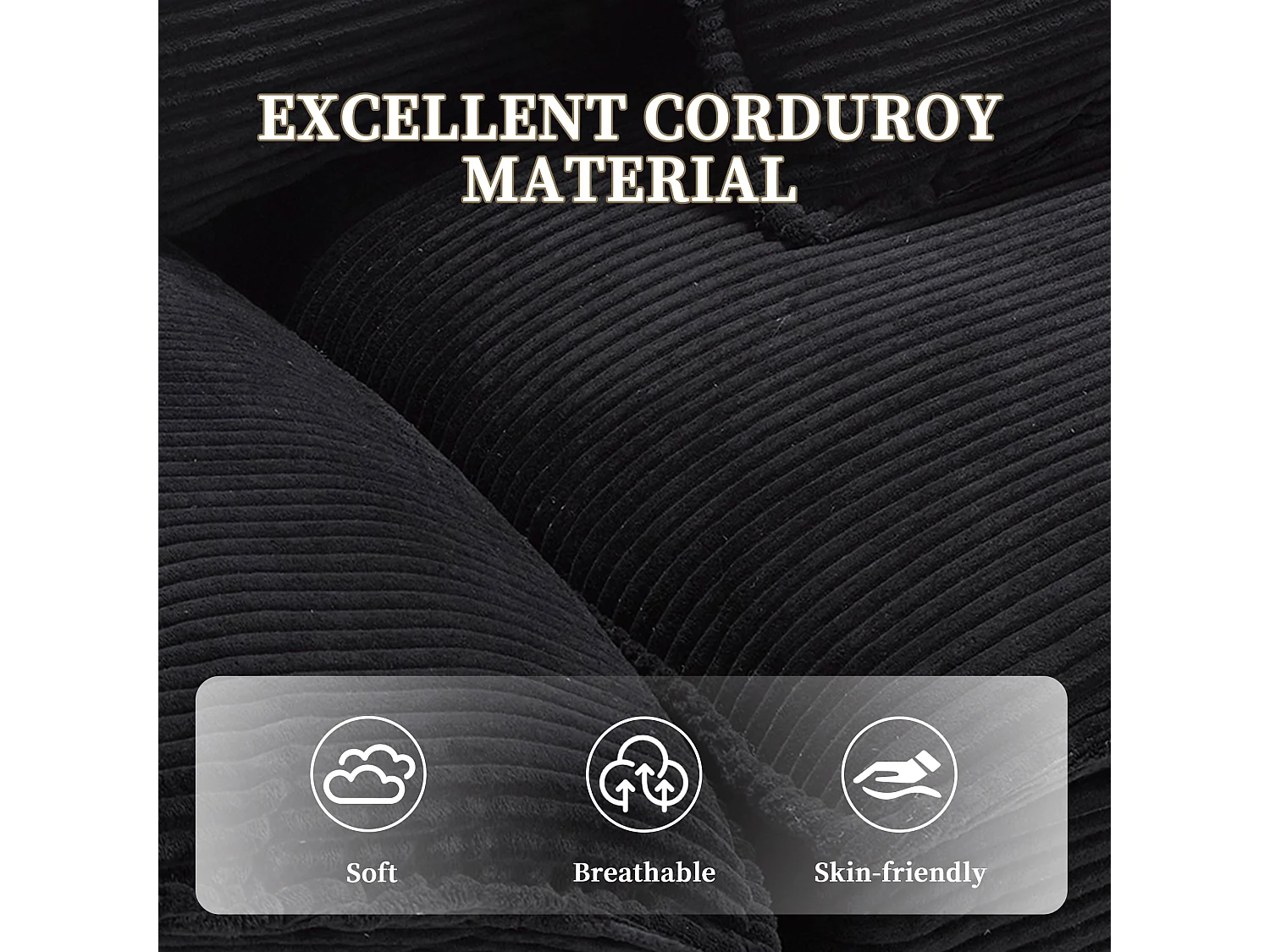 Canapé 2 places en velours noir – dossier inclinable et convertible en lit - 2 coussins inclus - idéal pour salon ou bureau