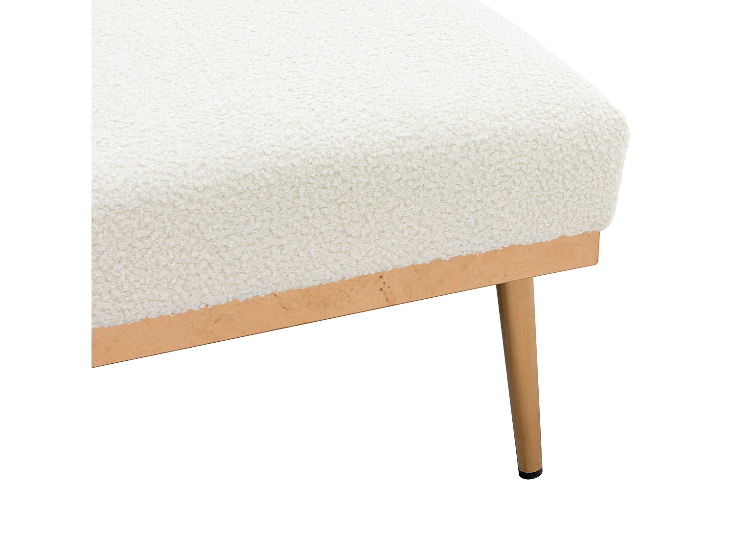 Slaapbank omvormbaar tot teddybeer - Gouden metalen poten - Chaise longue-functie