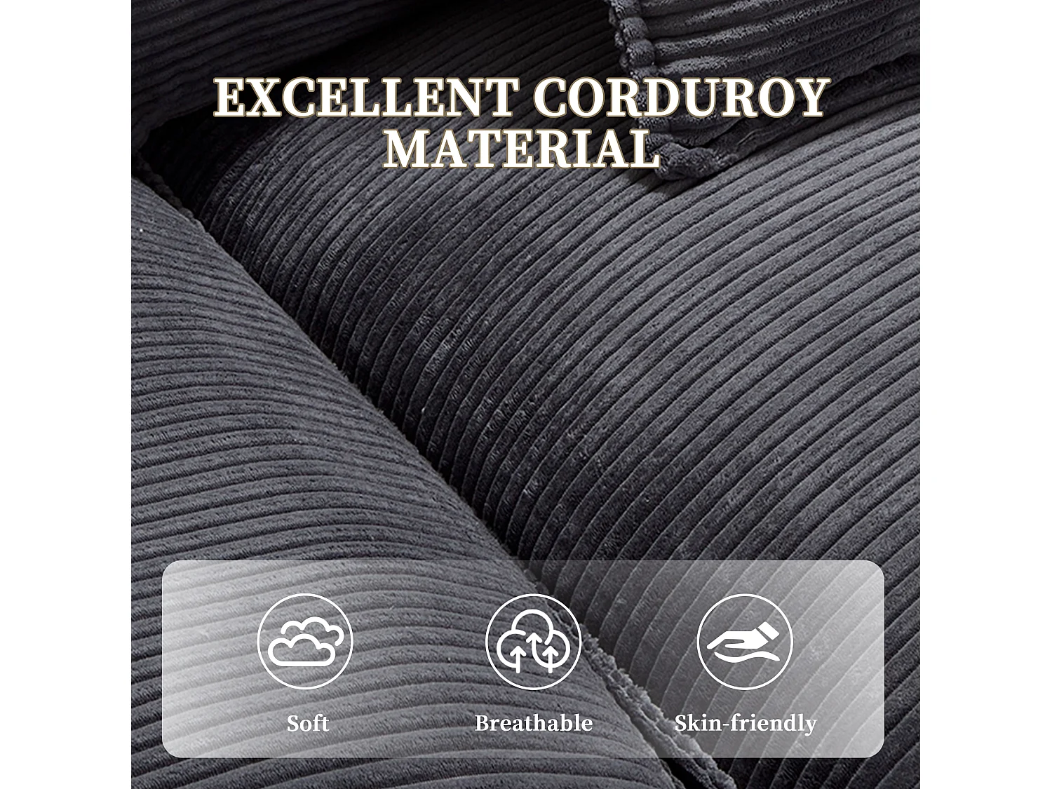 Canapé 2 places en velours gris anthracite – dossier inclinable et convertible en lit - 2 coussins inclus - idéal pour salon ou bureau