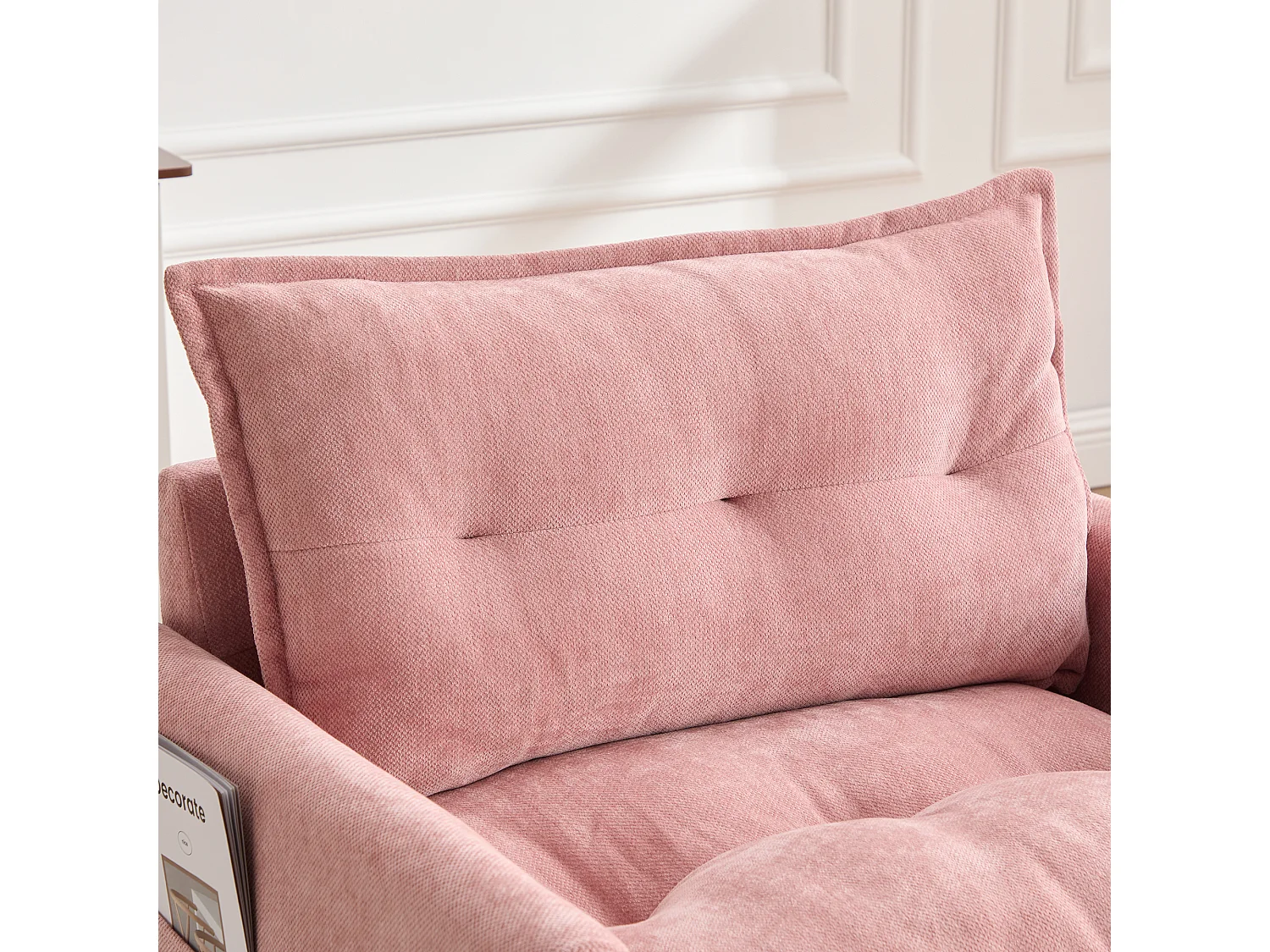 Fauteuil pivotant 360° robe – double couche d’assise, confort optimal et poche latérale – idéal pour salon, chambre et bureau