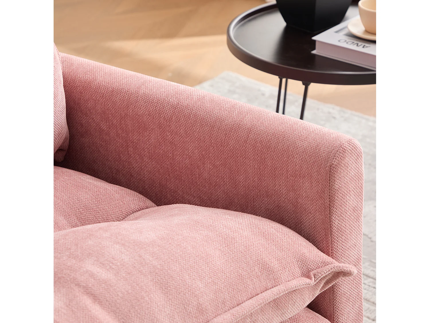 Fauteuil pivotant 360° robe – double couche d’assise, confort optimal et poche latérale – idéal pour salon, chambre et bureau