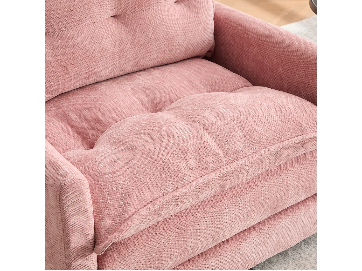 Fauteuil pivotant 360° robe – double couche d’assise, confort optimal et poche latérale – idéal pour salon, chambre et bureau