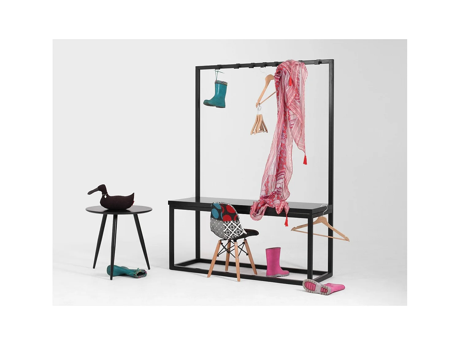 Banc avec patères next