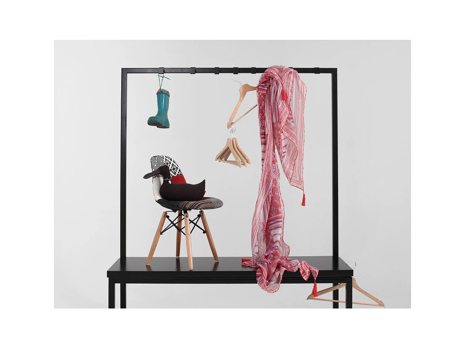 Banc avec patères next