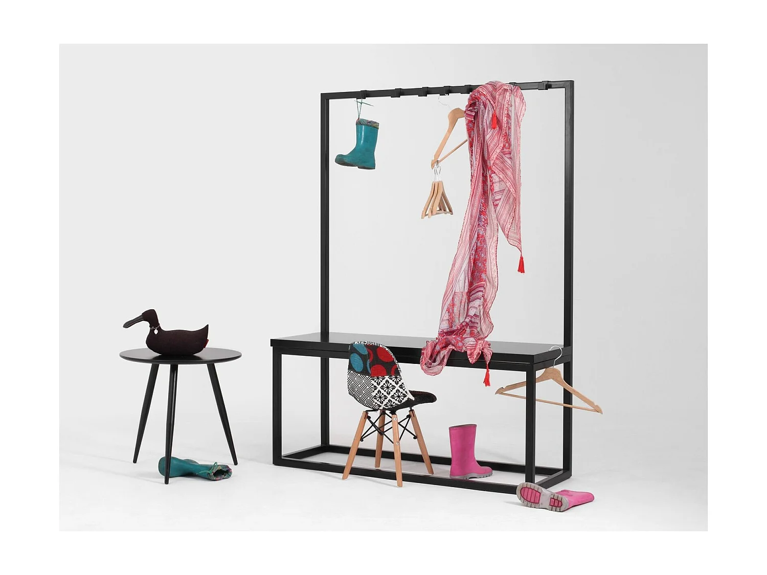 Banc avec patères next