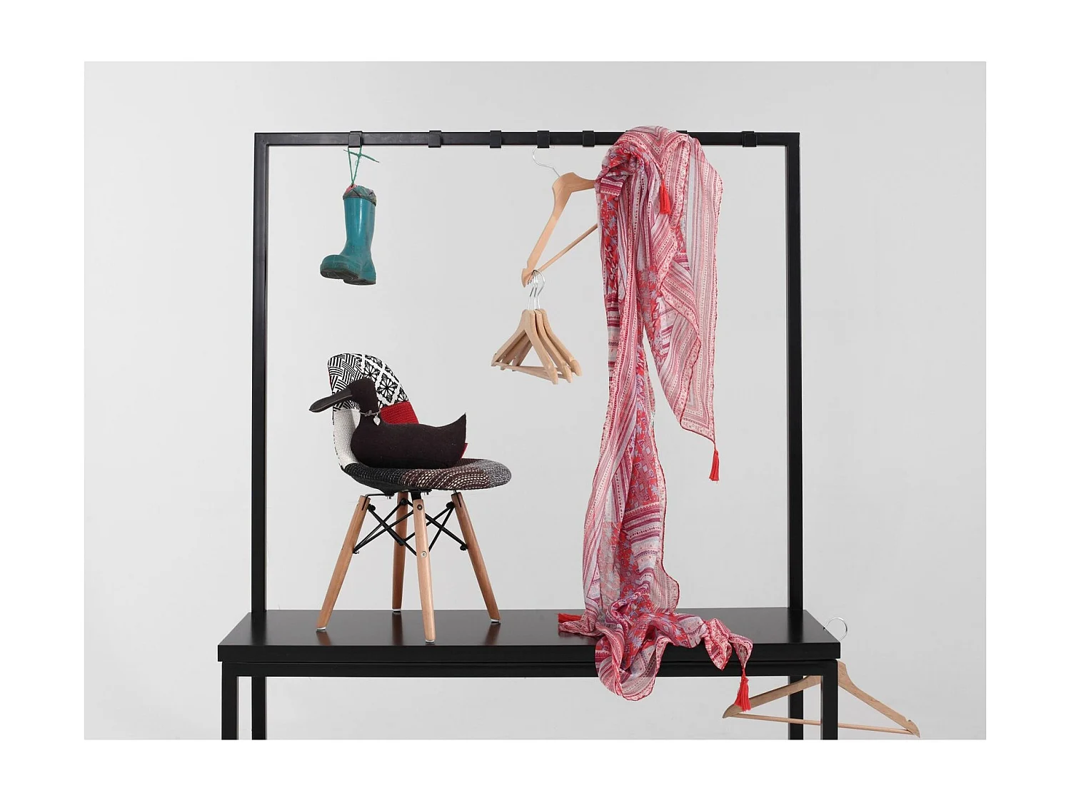 Banc avec patères next