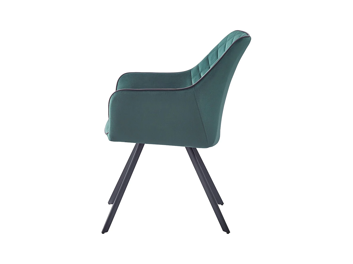 Chaise en Velours Ambre 125 Moderne et Résistante - Vert