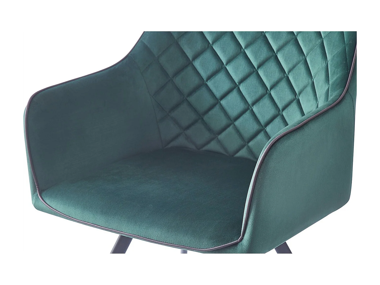 Chaise en Velours Ambre 125 Moderne et Résistante - Vert