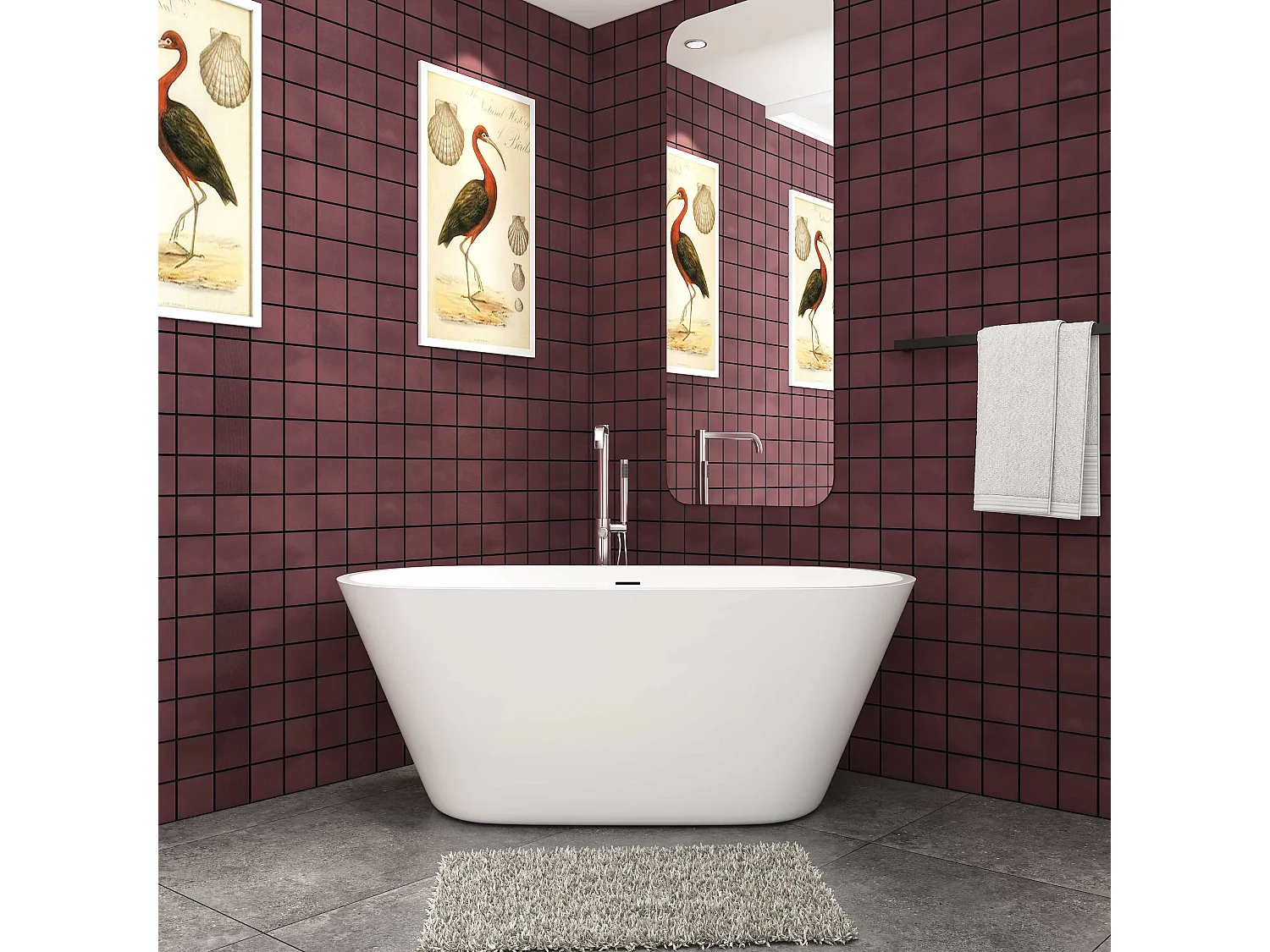 150x70x58cm  freistehende Badewanne  Schiffsbadewanne   Acrylbadewanne