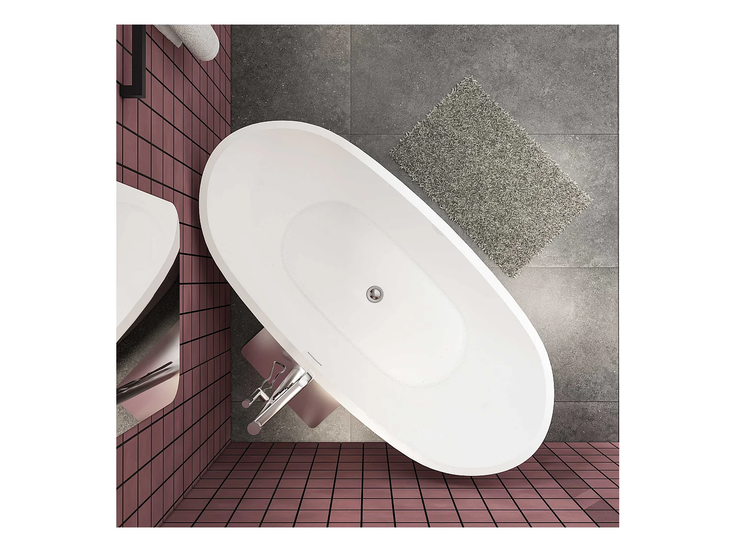 150x72x65 cm freistehende Badewanne  Schiffsbadewanne   Acrylbadewanne