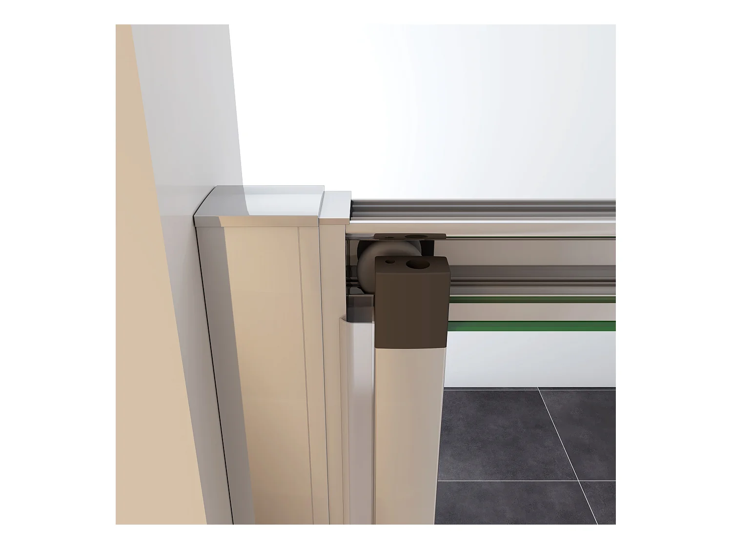 5mm 90x185cm Sicherheitsglas Duschkabine Falttür Duschtür Duschabtrennung