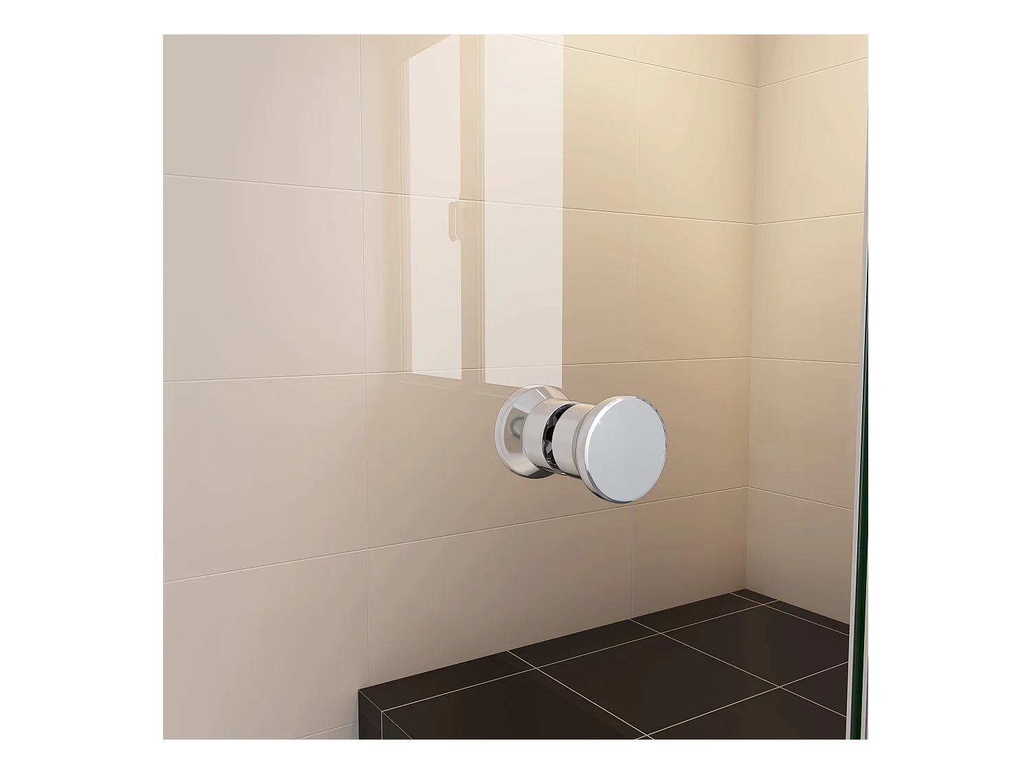 5mm 90x185cm Sicherheitsglas Duschkabine Falttür Duschtür Duschabtrennung