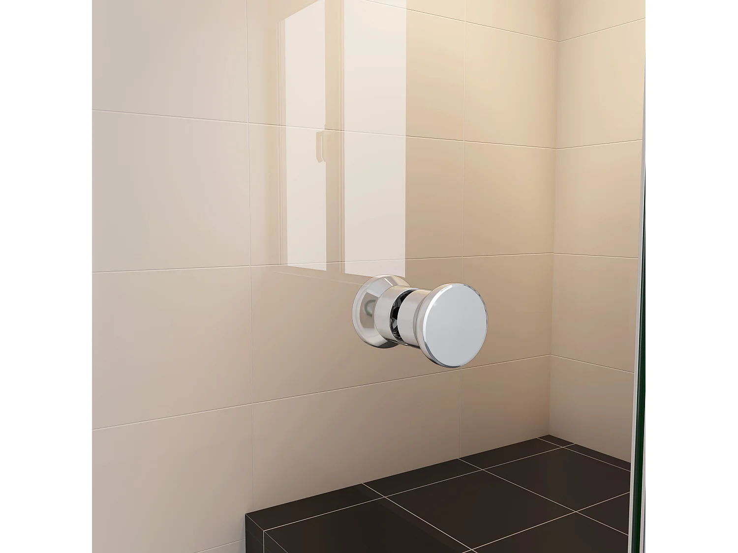 5mm 90x185cm Sicherheitsglas Duschkabine Falttür Duschtür Duschabtrennung