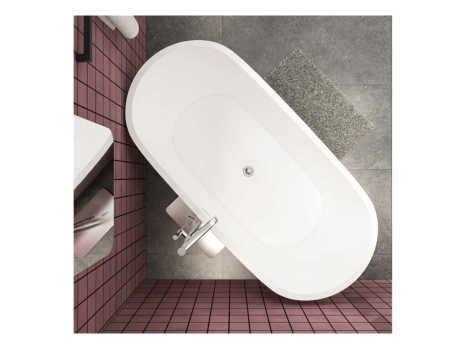 170x80x58 cm freistehende Badewanne  Schiffsbadewanne   Acrylbadewanne