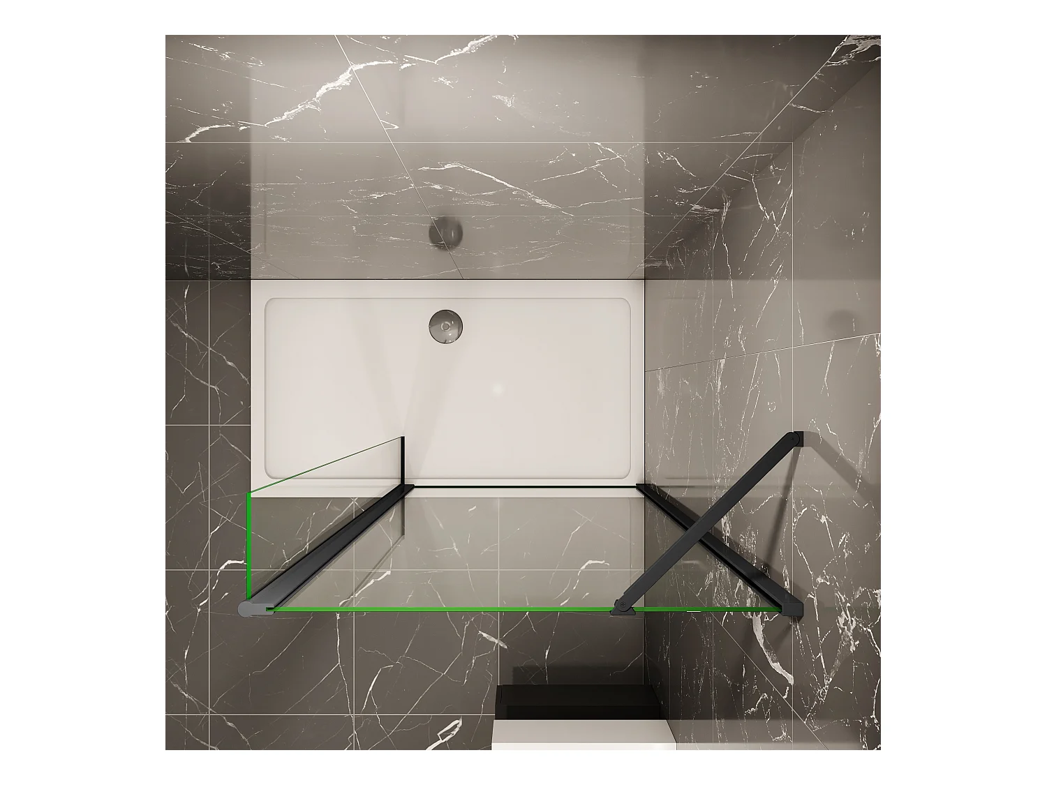 160x200cm Walk in Duschwand Panel Seitenwand Dussche 8mm NANO Glas 30cm Wasserschutzglas