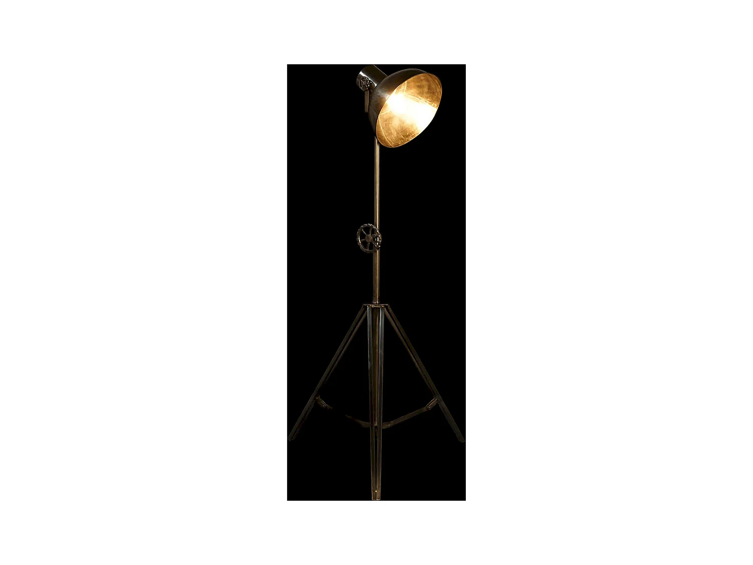 Lampadaire industriel métal argenté élégance intérieur