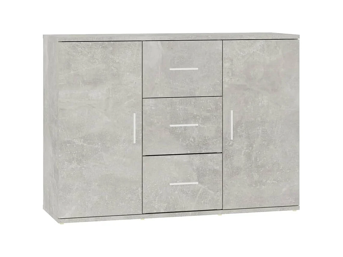 Buffet Gris béton 91x29,5x65 Bois d'ingénierie