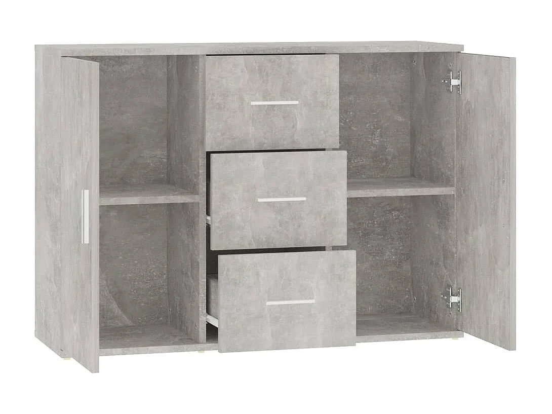Buffet Gris béton 91x29,5x65 Bois d'ingénierie