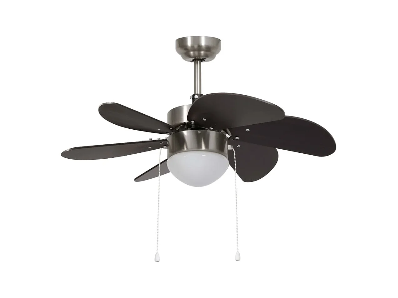 Ventilateur de plafond avec lampe 76 cm Marron foncé FR180680