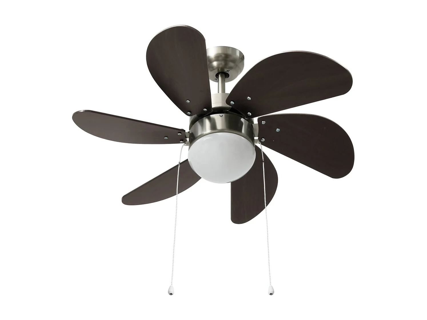 Ventilateur de plafond avec lampe 76 cm Marron foncé FR180680