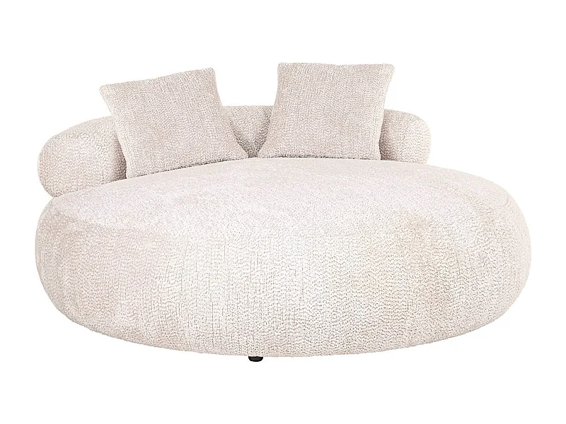 Lit de jour Tivola en tissu crème