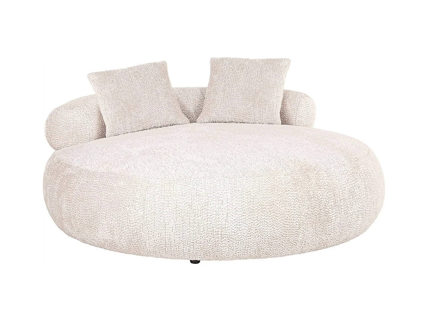 Lit de jour Tivola en tissu crème