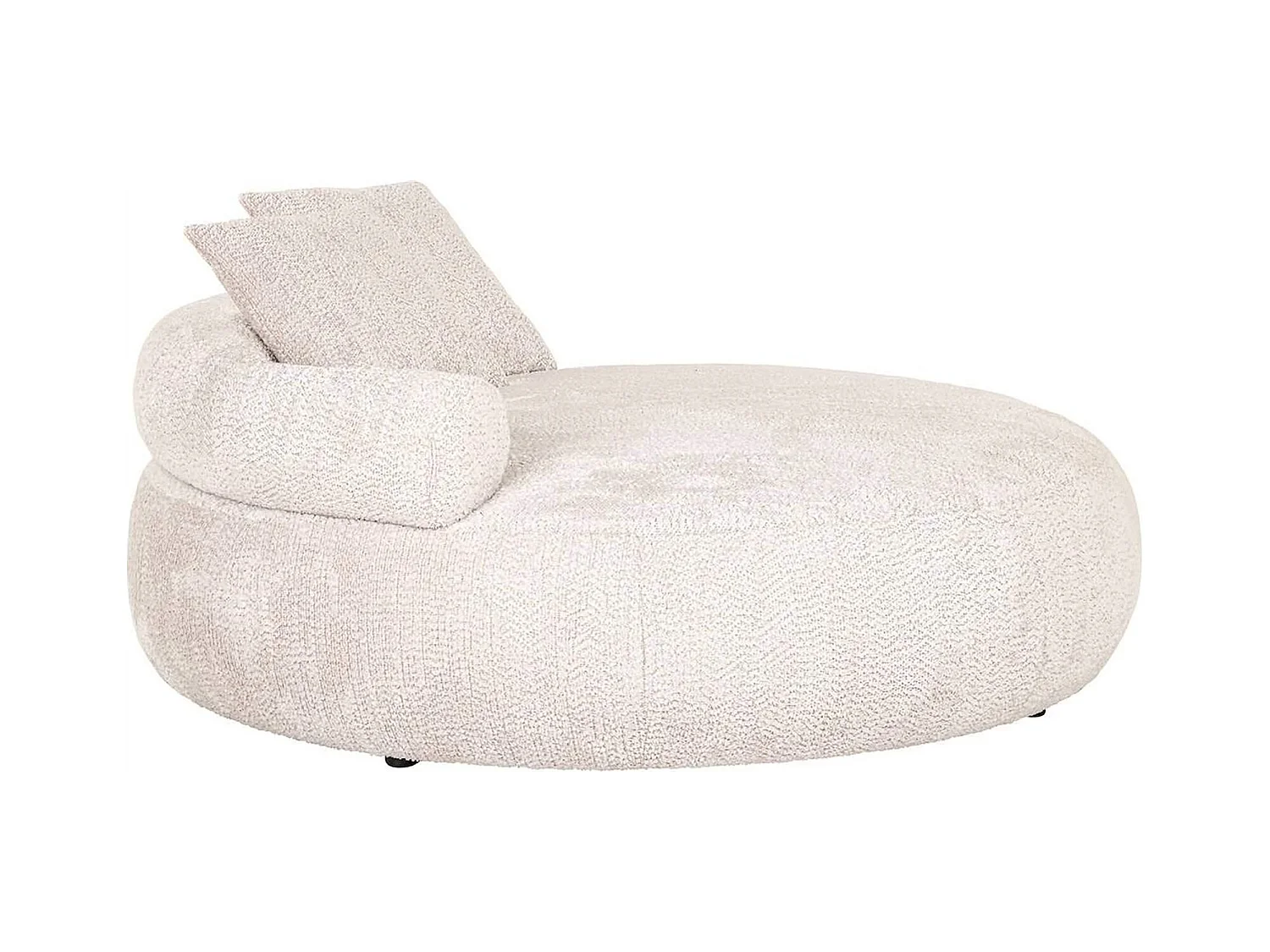 Lit de jour Tivola en tissu crème