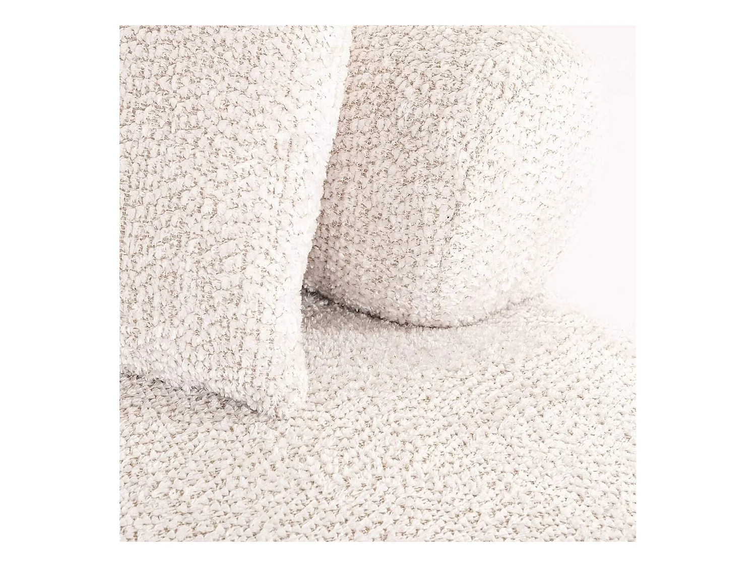 Lit de jour Tivola en tissu crème